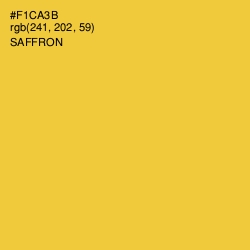 #F1CA3B - Saffron Color Image