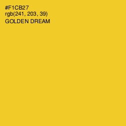 #F1CB27 - Golden Dream Color Image