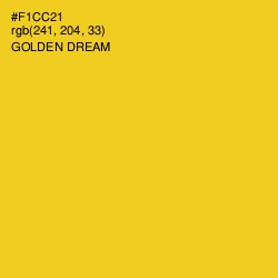 #F1CC21 - Golden Dream Color Image