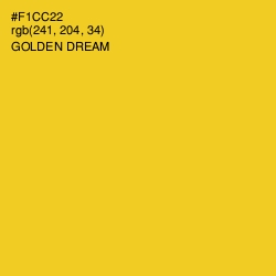 #F1CC22 - Golden Dream Color Image