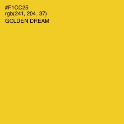 #F1CC25 - Golden Dream Color Image