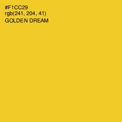 #F1CC29 - Golden Dream Color Image