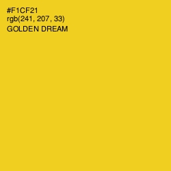 #F1CF21 - Golden Dream Color Image