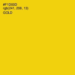 #F1D00D - Gold Color Image