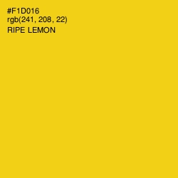 #F1D016 - Ripe Lemon Color Image