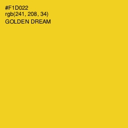 #F1D022 - Golden Dream Color Image