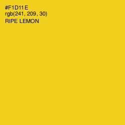#F1D11E - Ripe Lemon Color Image