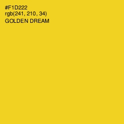 #F1D222 - Golden Dream Color Image