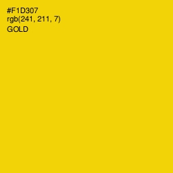 #F1D307 - Gold Color Image