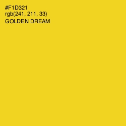 #F1D321 - Golden Dream Color Image