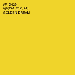 #F1D429 - Golden Dream Color Image