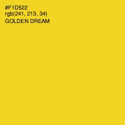 #F1D522 - Golden Dream Color Image