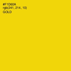 #F1D60A - Gold Color Image