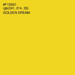 #F1D621 - Golden Dream Color Image