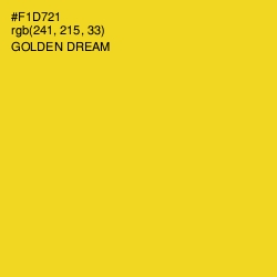 #F1D721 - Golden Dream Color Image