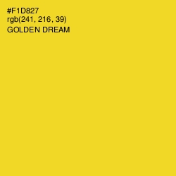 #F1D827 - Golden Dream Color Image