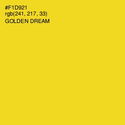 #F1D921 - Golden Dream Color Image