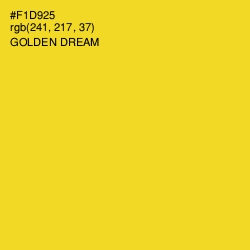 #F1D925 - Golden Dream Color Image