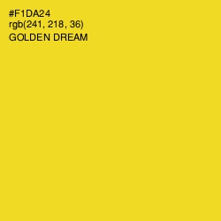 #F1DA24 - Golden Dream Color Image