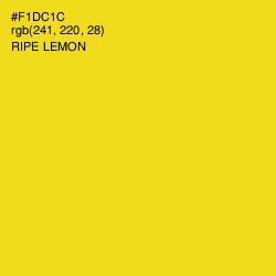 #F1DC1C - Ripe Lemon Color Image