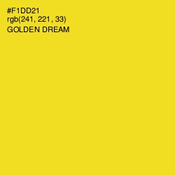 #F1DD21 - Golden Dream Color Image
