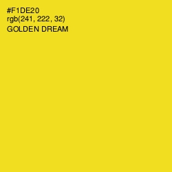 #F1DE20 - Golden Dream Color Image