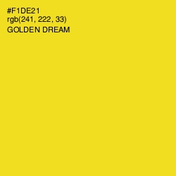 #F1DE21 - Golden Dream Color Image