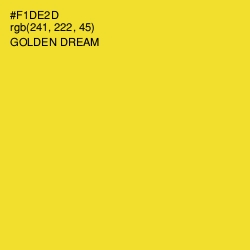 #F1DE2D - Golden Dream Color Image