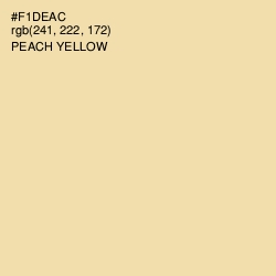 #F1DEAC - Peach Yellow Color Image