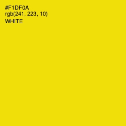 #F1DF0A - School bus Yellow Color Image