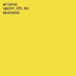 #F1DF40 - Mustard Color Image