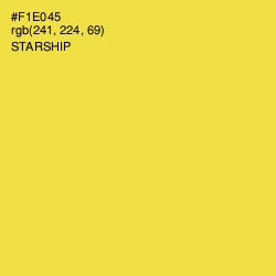 #F1E045 - Starship Color Image