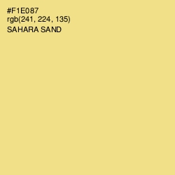 #F1E087 - Sahara Sand Color Image