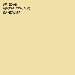 #F1E0A8 - Sandwisp Color Image