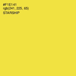 #F1E141 - Starship Color Image