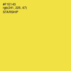 #F1E143 - Starship Color Image