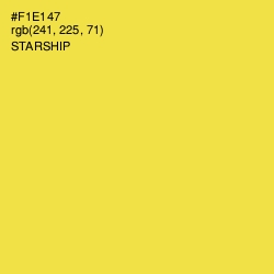 #F1E147 - Starship Color Image