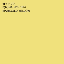 #F1E17D - Marigold Yellow Color Image