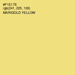 #F1E17E - Marigold Yellow Color Image