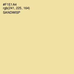 #F1E1A4 - Sandwisp Color Image