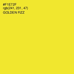 #F1E72F - Golden Fizz Color Image