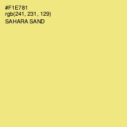 #F1E781 - Sahara Sand Color Image