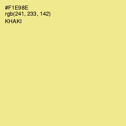 #F1E98E - Khaki Color Image