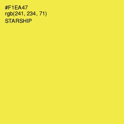 #F1EA47 - Starship Color Image