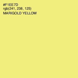 #F1EE7D - Marigold Yellow Color Image