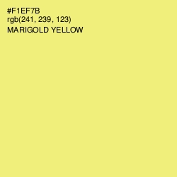 #F1EF7B - Marigold Yellow Color Image