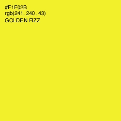 #F1F02B - Golden Fizz Color Image