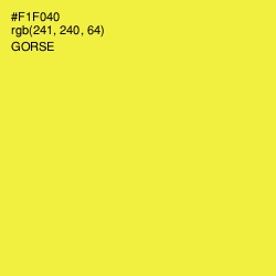 #F1F040 - Gorse Color Image