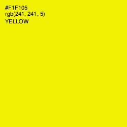 #F1F105 - Yellow Color Image