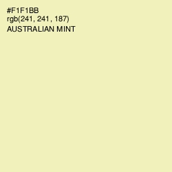 #F1F1BB - Australian Mint Color Image